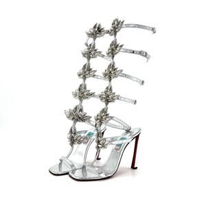 NEW Christian Louboutin x Marvel Sea Warrior 100 Gladiator Knee High Sandals 40